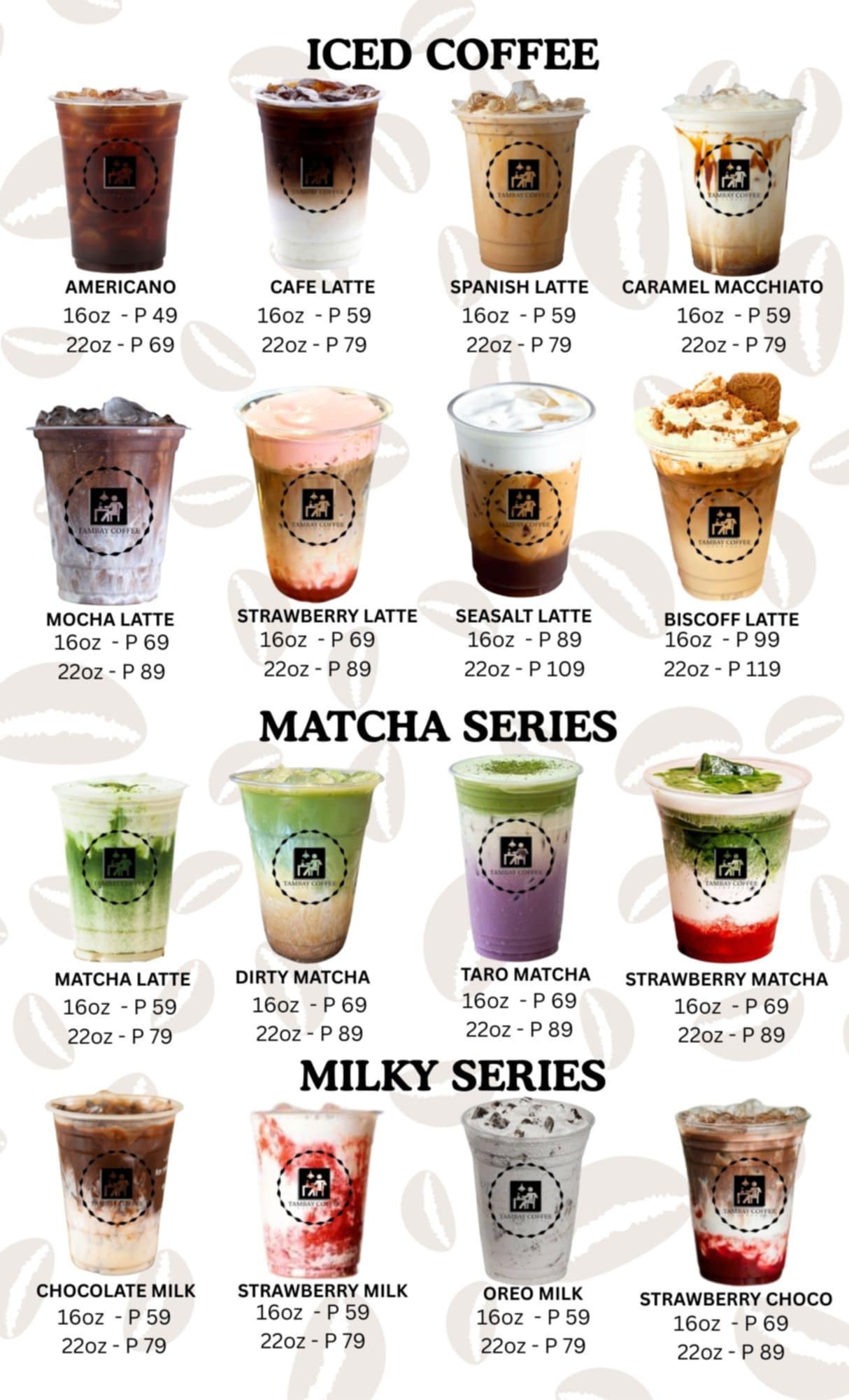 Local Drinks Menu